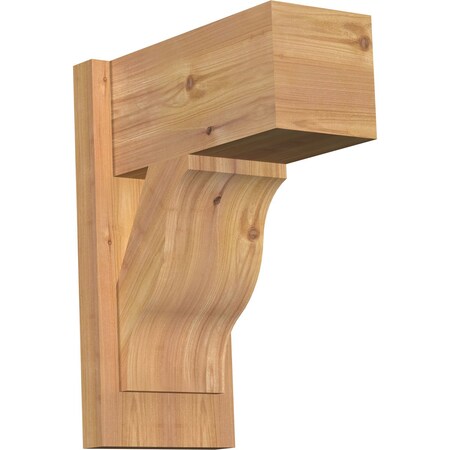Ekena Millwork Funston Block Smooth Outlooker, Western Red Cedar, 7 1/2"W x 14"D x 18"H OUT08X14X18FST05SWR